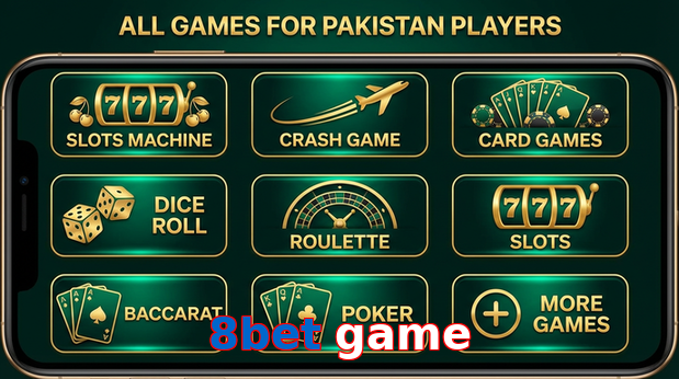 Main screen of 8Bet Game games page for PK players